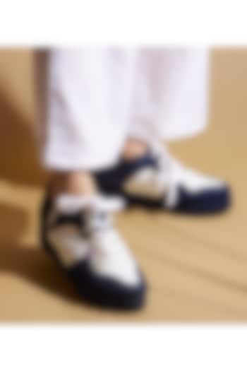 Blue Denim Platform Sneakers by TIESTA at Pernia's Pop Up Shop