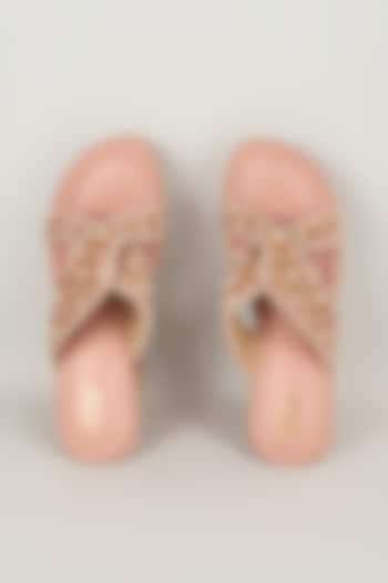 Pink Faux Leather Heels by TIESTA at Pernia's Pop Up Shop