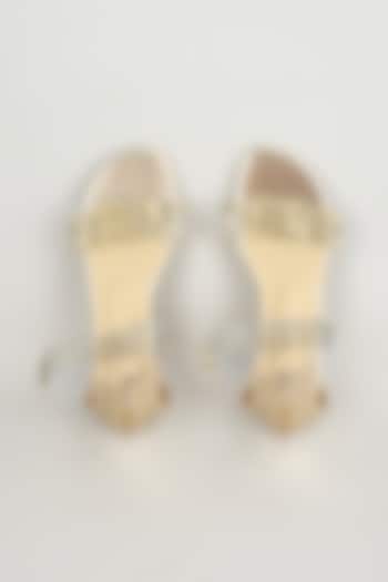 Gold Satin Flats by TIESTA at Pernia's Pop Up Shop