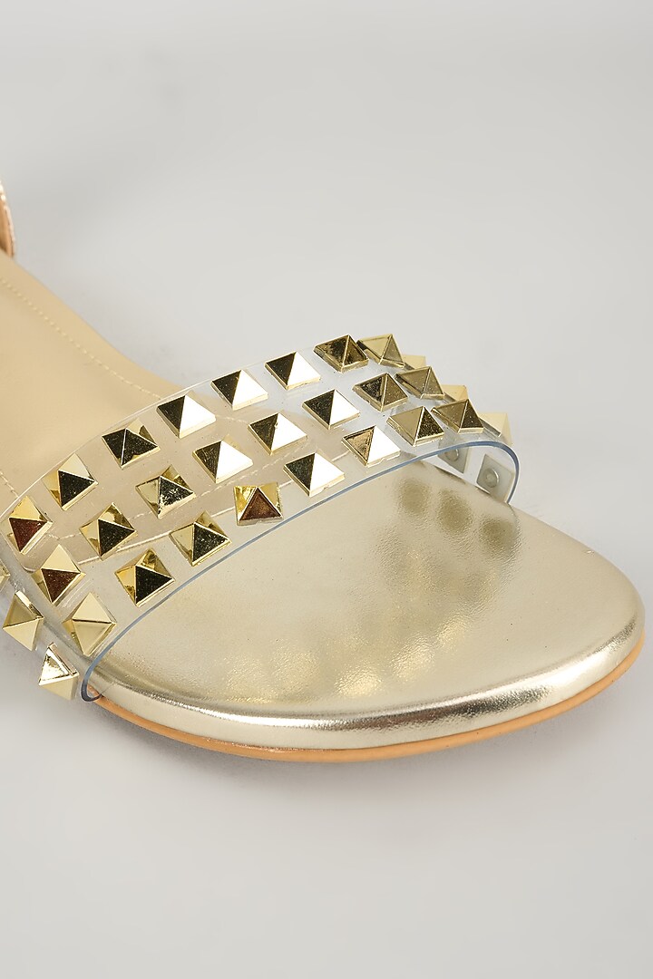 Gold Satin Flats by TIESTA at Pernia's Pop Up Shop