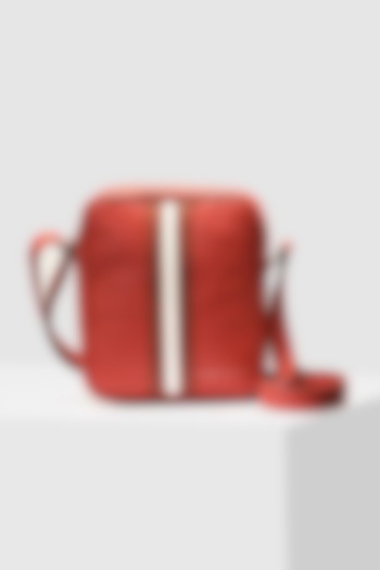 Red Handcrafted Crossbody Bag by Tiger Marron at Pernia's Pop Up Shop