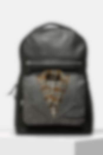 Black Handcrafted Backpack by Tiger Marron at Pernia's Pop Up Shop