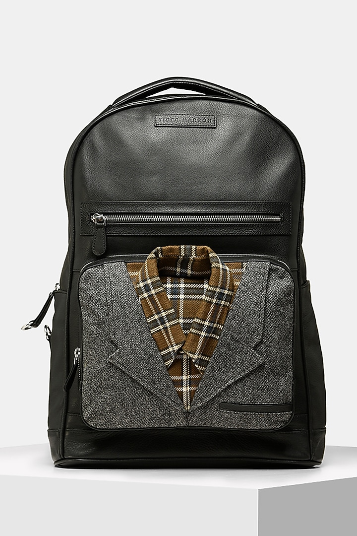 Black Handcrafted Backpack by Tiger Marron at Pernia's Pop Up Shop