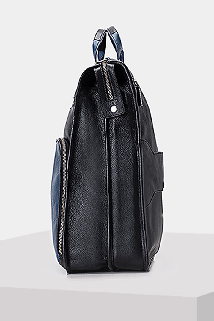Blue & Black Handcrafted Backpack by Tiger Marron at Pernia's Pop Up Shop