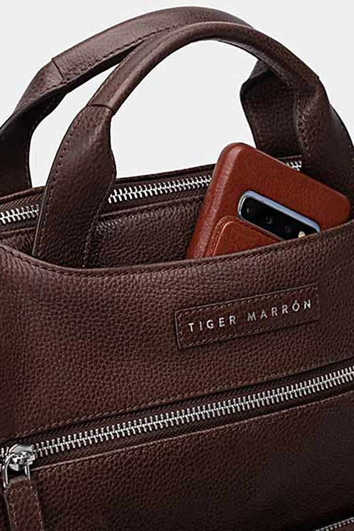 Brown Handcrafted Jamba Leather Backpack by Tiger Marron at Pernia's Pop Up Shop