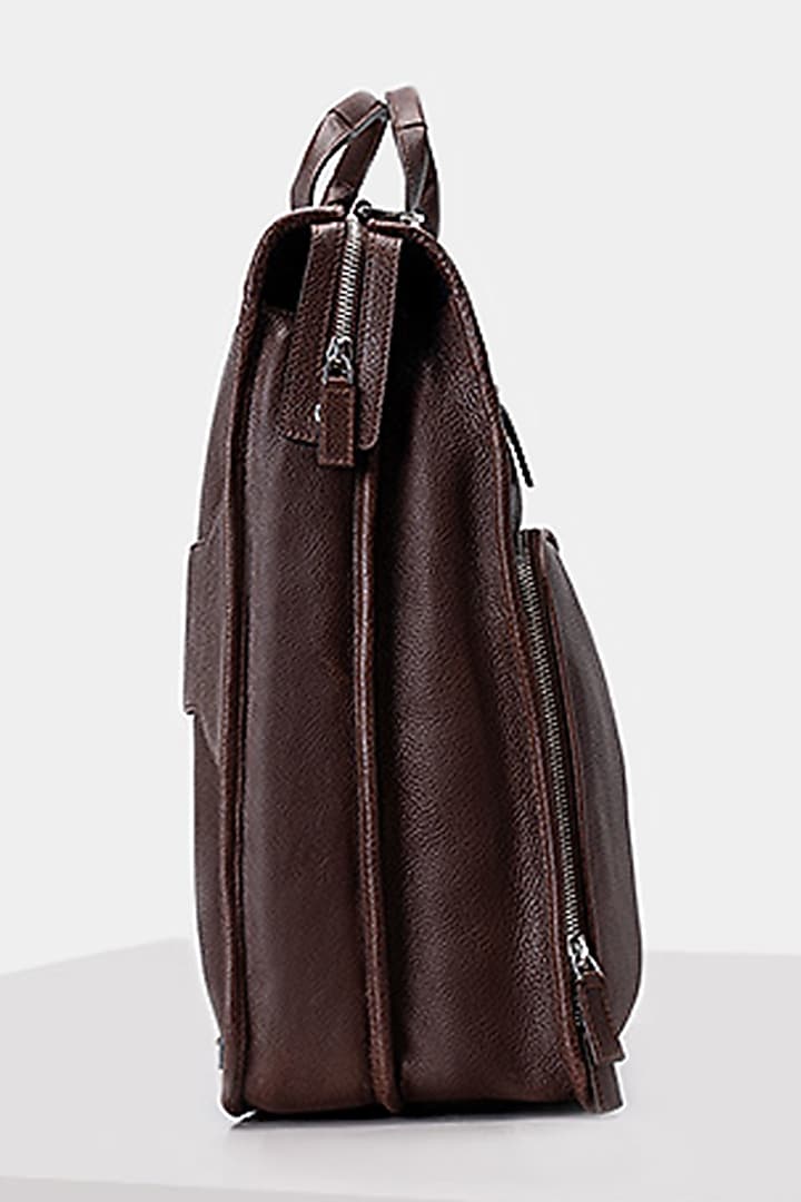 Brown Handcrafted Jamba Leather Backpack by Tiger Marron at Pernia's Pop Up Shop