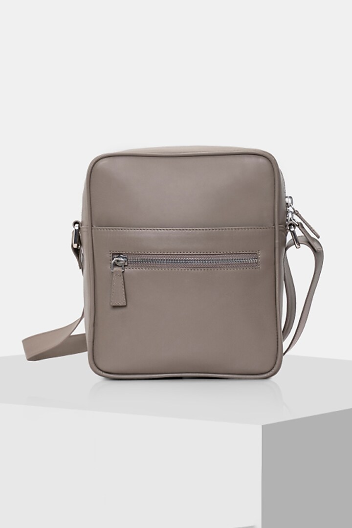 Grey Handcrafted Crossbody Bag by Tiger Marron at Pernia's Pop Up Shop