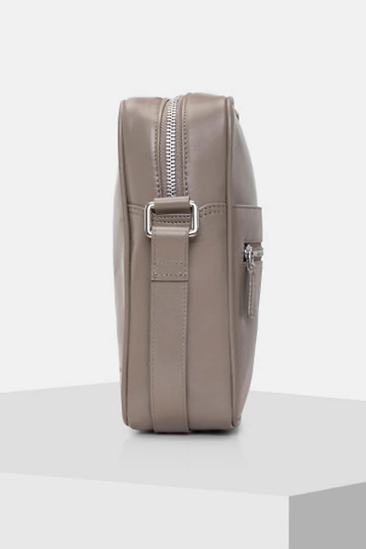 Grey Handcrafted Crossbody Bag by Tiger Marron at Pernia's Pop Up Shop