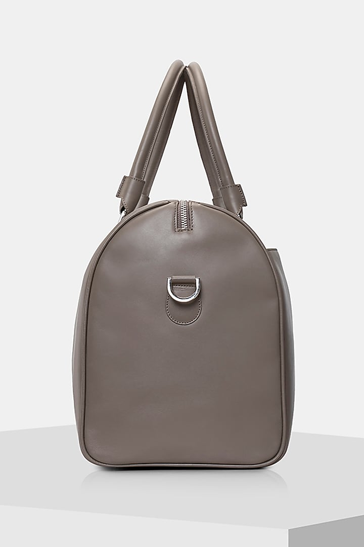 Grey Handcrafted Duffle Bag by Tiger Marron at Pernia's Pop Up Shop