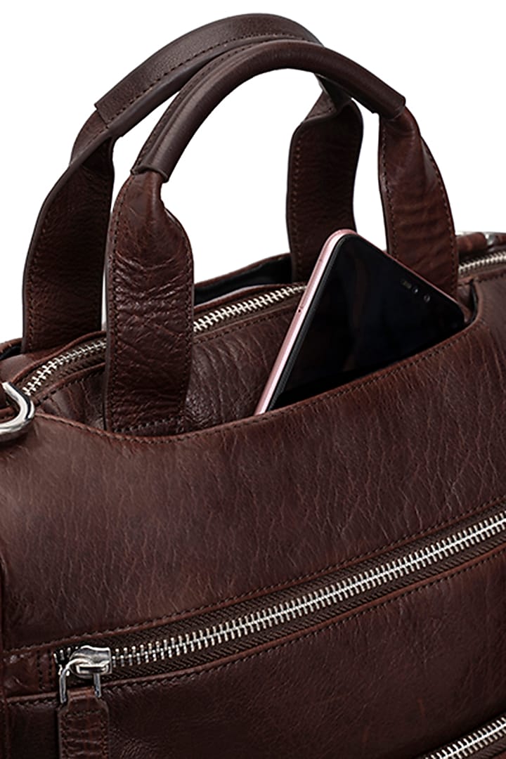 Brown Handcrafted Backpack by Tiger Marron at Pernia's Pop Up Shop
