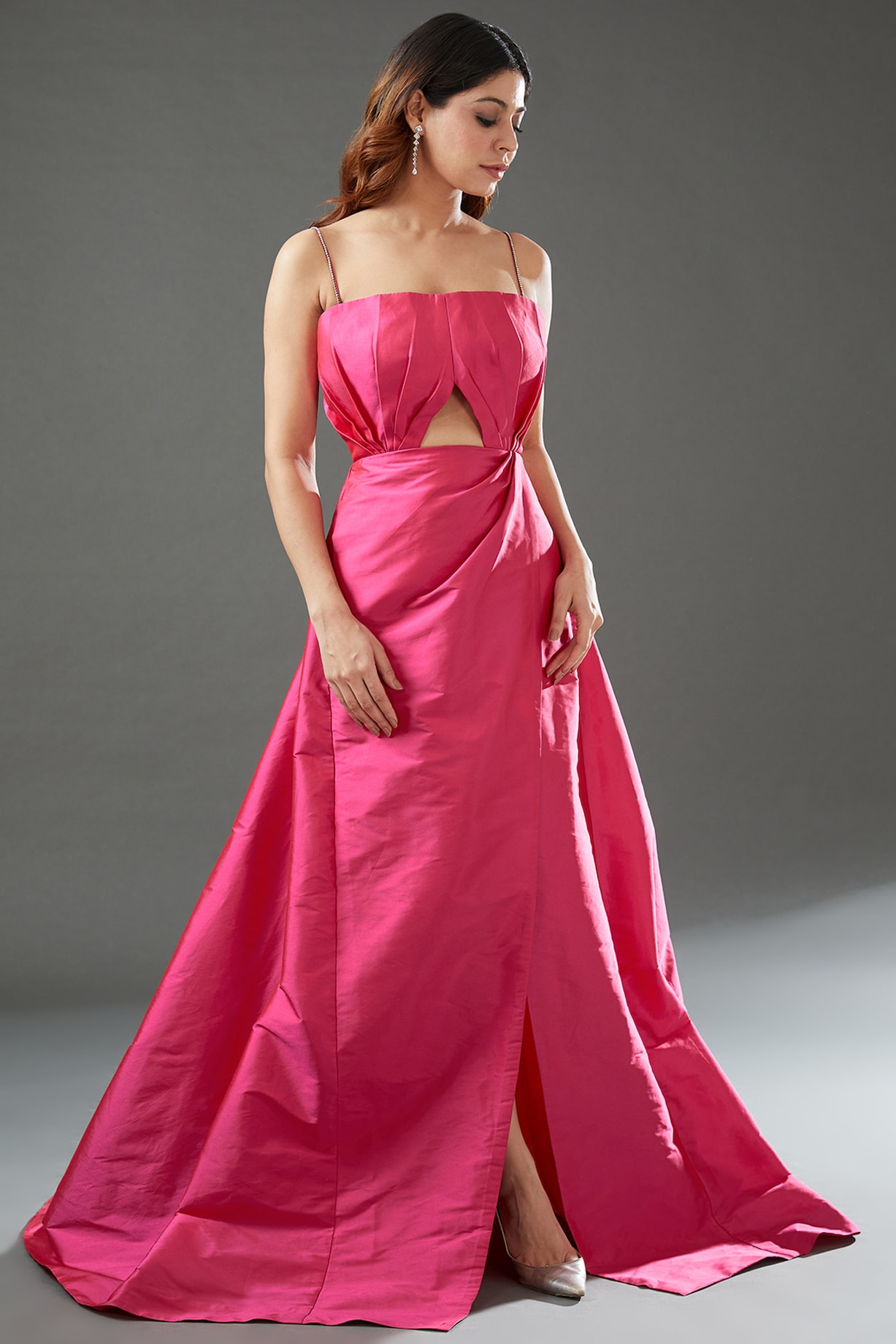strapless open back dress Crystal Embellished Strapless Mini Dress in Pink – NDS the label main image 1