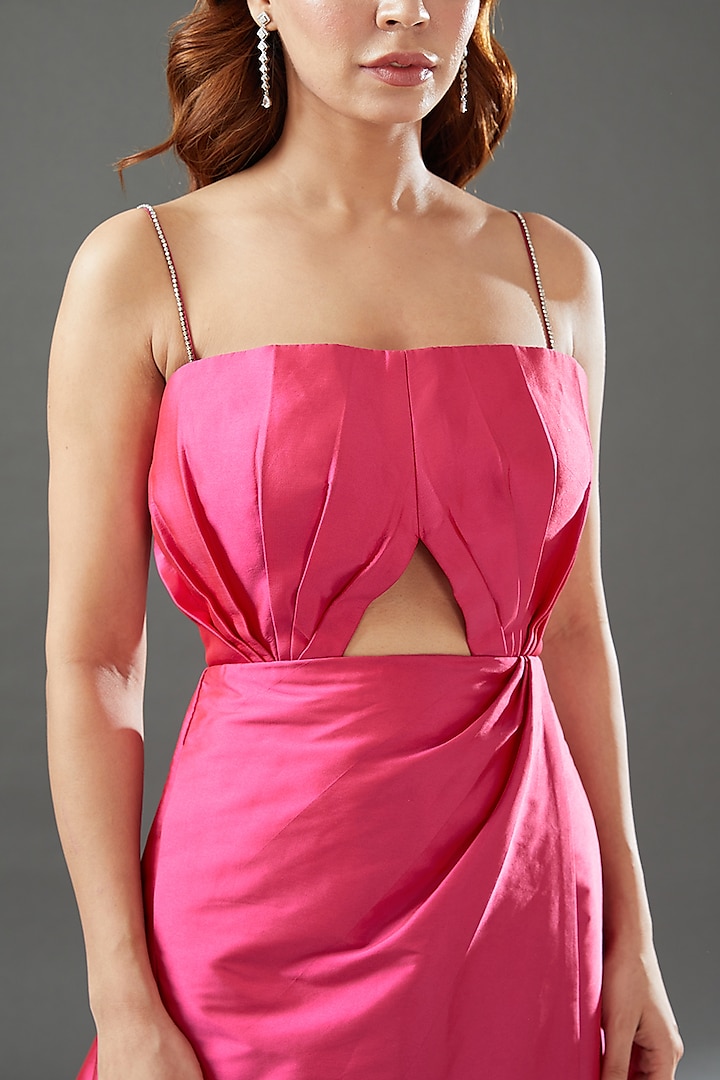 strapless open back dress Women's Here for The Vibes Strapless Bubble Mini Dress in Crystal Rose main image 1