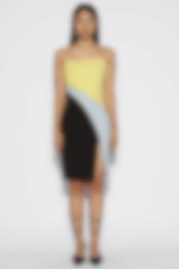 Black Embroidered Bandeau Vacation Dress by Tisharth By Shivani at Pernia's Pop Up Shop