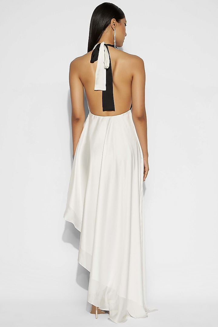 White Asymmetric Vacation Dress by Tisharth By Shivani at Pernia's Pop Up Shop