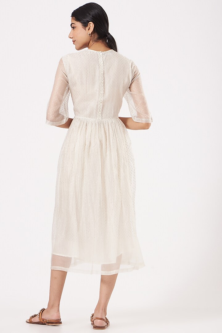 Natural Organza Midi Summer Dress by Tilla at Pernia's Pop Up Shop