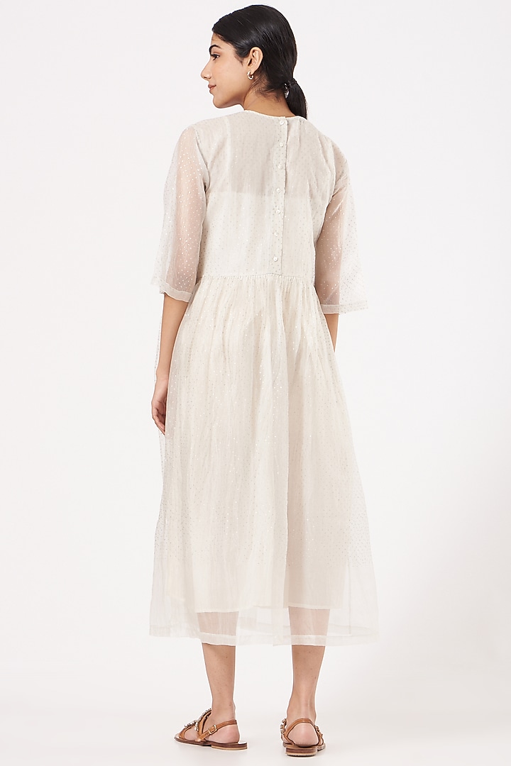 Natural Organza Midi Summer Dress by Tilla at Pernia's Pop Up Shop