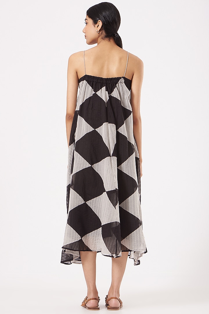 Black & White Printed Spaghetti Summer Dress by Tilla at Pernia's Pop Up Shop