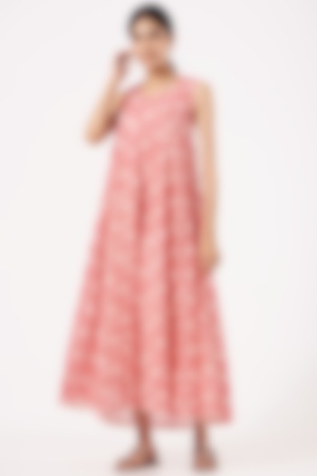 Red Printed Maxi Dress by Tilla at Pernia's Pop Up Shop