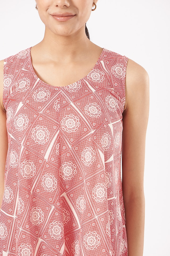 Red Printed Maxi Summer Dress by Tilla at Pernia's Pop Up Shop