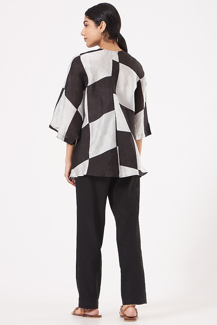 Black & White Silk Top by Tilla at Pernia's Pop Up Shop