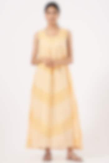 Yellow Cotton Maxi Dress by Tilla