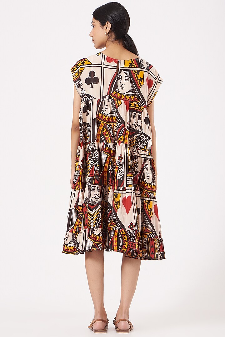 Multi-Colored Cotton Knee-Length Summer Dress by Tilla at Pernia's Pop Up Shop