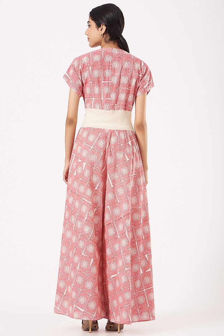 Red Cotton Jumpsuit by Tilla at Pernia's Pop Up Shop