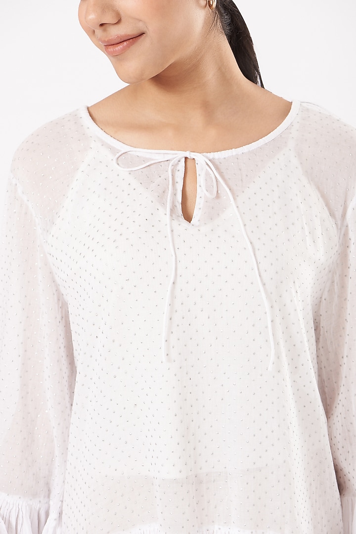 White Cotton Mini Summer Dress by Tilla at Pernia's Pop Up Shop