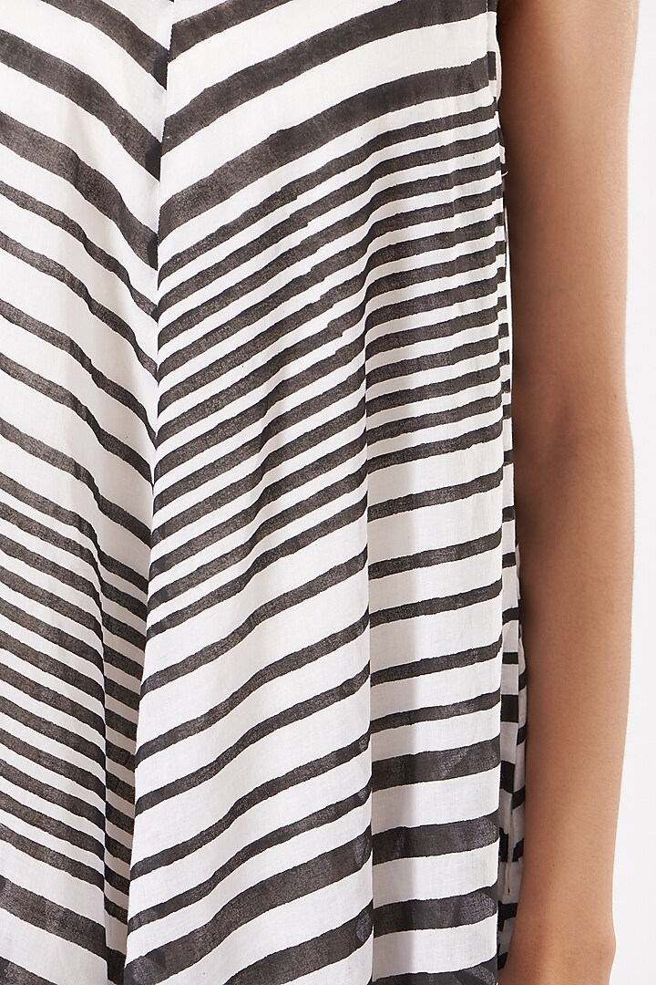Black & White Cotton Printed Maxi Summer Dress by Tilla at Pernia's Pop Up Shop