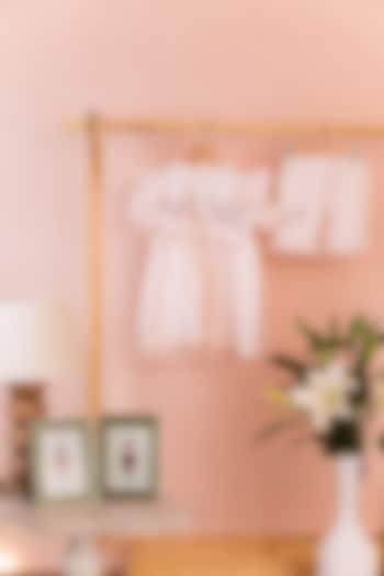 Beige Cotton Linen Printed & Floral Embroidered Co-Ord Set For Girls by Tilsim by Sagarika Mehrotra at Pernia's Pop Up Shop