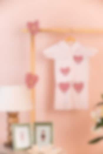 Beige Cotton Linen Embroidered Co-Ord Set For Girls by Tilsim by Sagarika Mehrotra at Pernia's Pop Up Shop