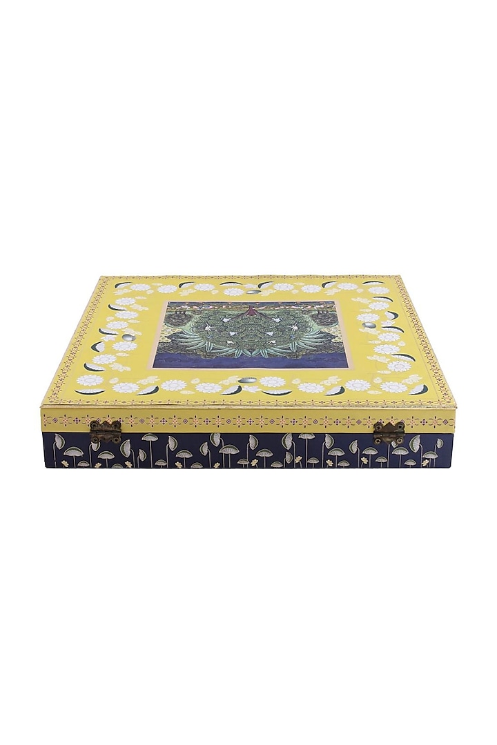 Yellow Brass & Paper Gift Box by The India Craft Project