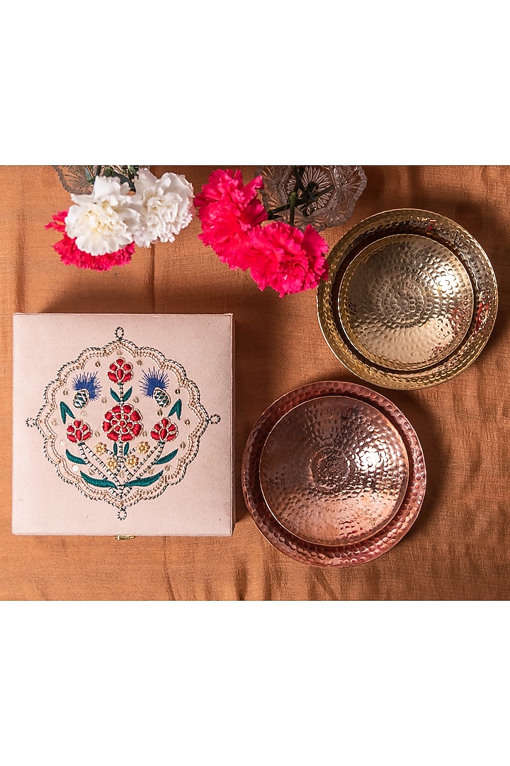 Guldasta Laal Phool Zardozi Box by The India Craft Project at Pernia's Pop Up Shop
