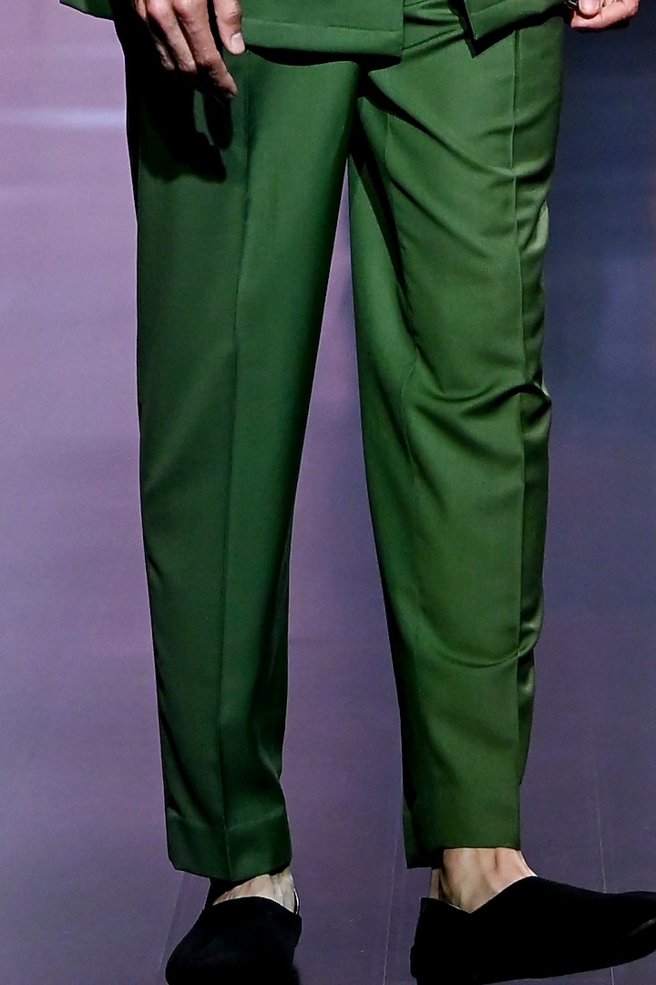 Green Terry Rayon Jacket Set by TISASTUDIO at Pernia's Pop Up Shop