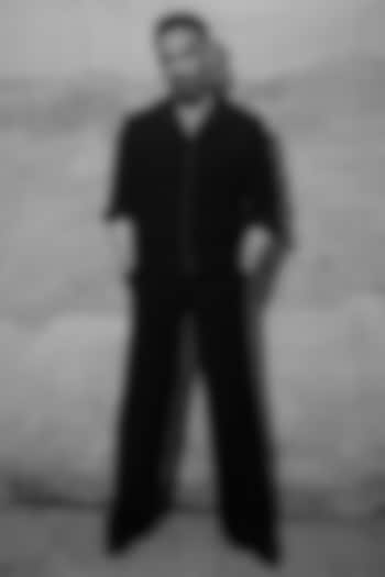 Black Viscose Polyester Co-Ord Set by TISASTUDIO at Pernia's Pop Up Shop