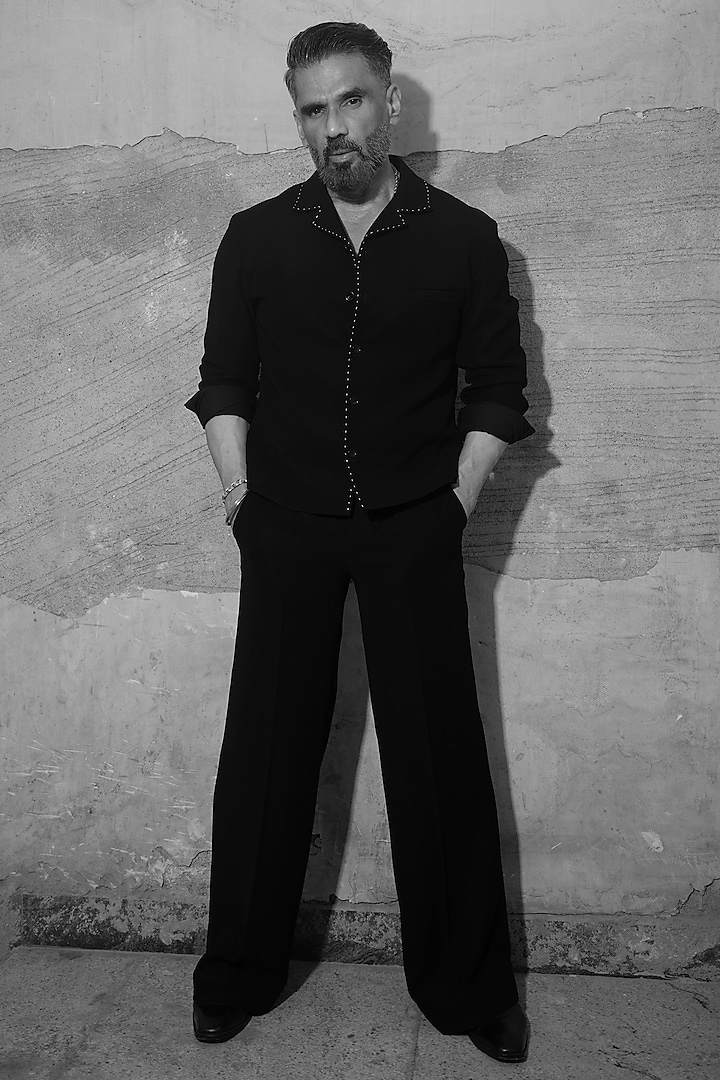 Black Viscose Polyester Co-Ord Set by TISASTUDIO at Pernia's Pop Up Shop