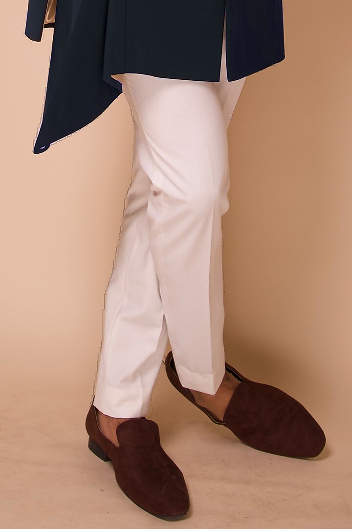Bottle Green Embroidered Asymmetrical Groom Indowestern Set by TISASTUDIO at Pernia's Pop Up Shop