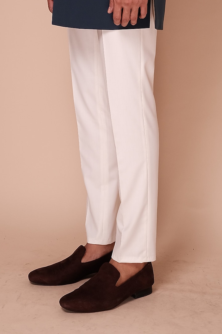 Blue Motif Embroidered Groom Indowestern Set by TISASTUDIO at Pernia's Pop Up Shop