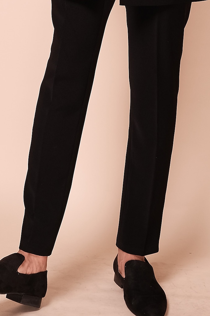 Black Viscose Polyester Gold Band Embroidered Wedding Indowestern Set
by TISASTUDIO at Pernia's Pop Up Shop