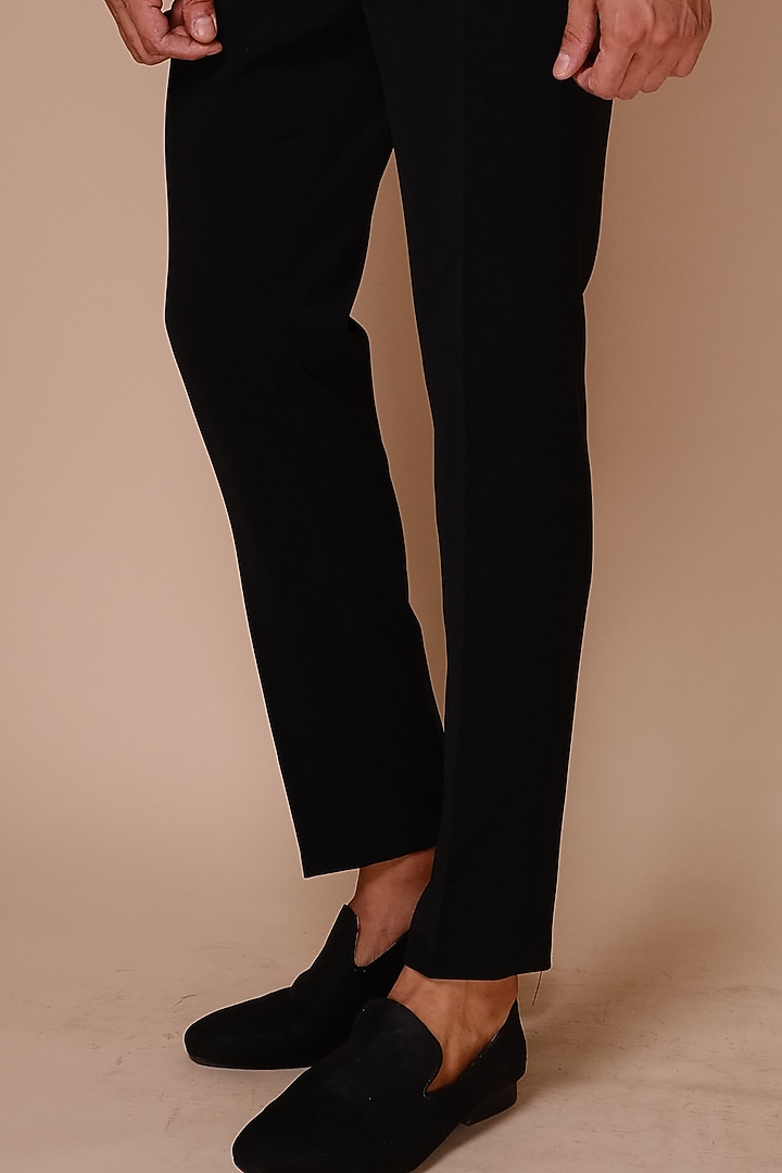 Black Gold Embroidered Tuxedo Set by TISASTUDIO at Pernia's Pop Up Shop