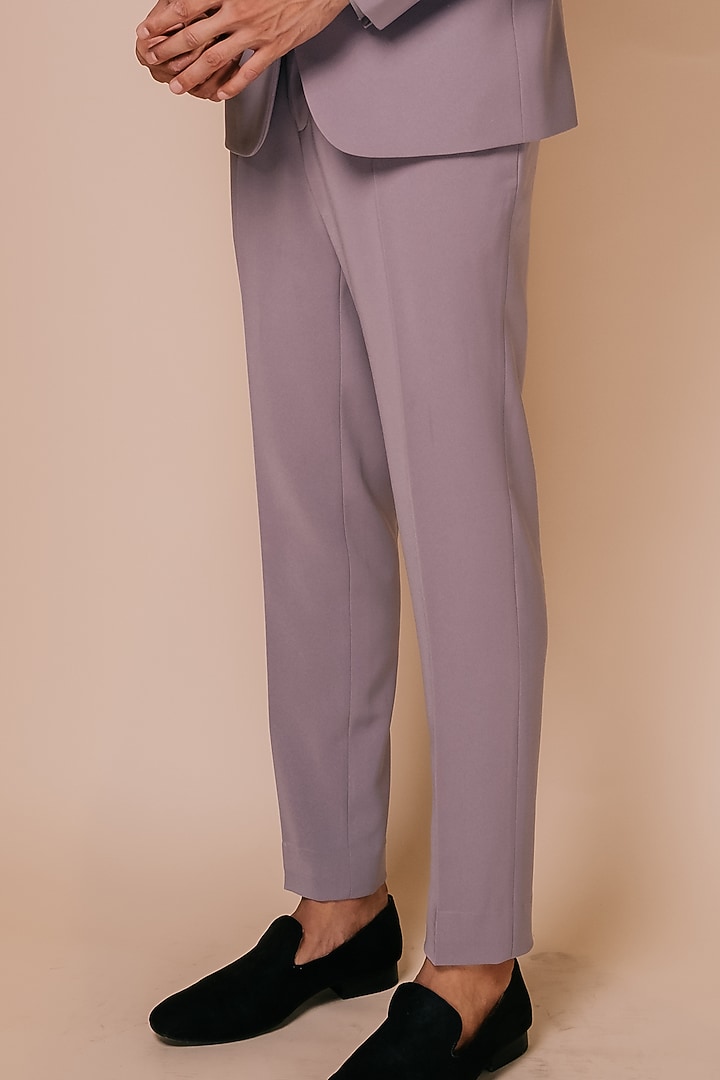 Grey Embroidered Tuxedo Set by TISASTUDIO at Pernia's Pop Up Shop