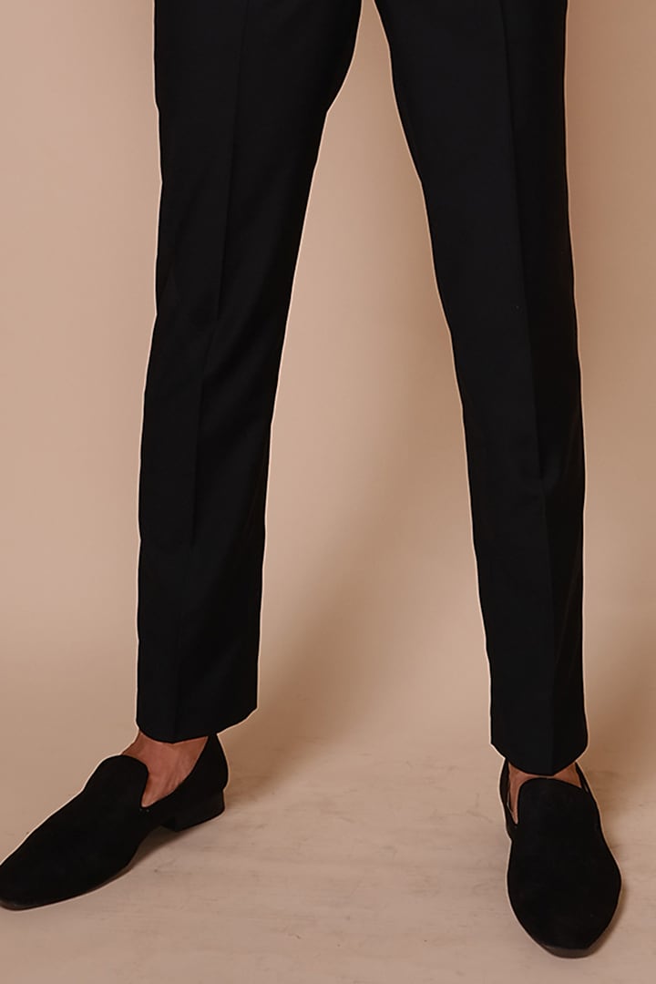 Burgundy Viscose Polyester Tuxedo Set by TISASTUDIO at Pernia's Pop Up Shop