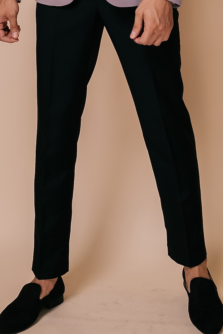 Grey Viscose Polyester Tuxedo Set by TISASTUDIO at Pernia's Pop Up Shop