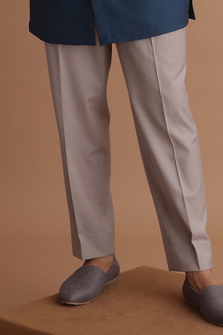 Teal Blue Terry Rayon Kurta Set by TISASTUDIO at Pernia's Pop Up Shop