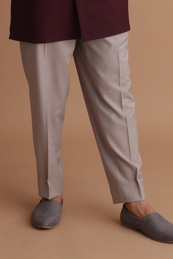 Burgundy Terry Rayon Kurta Set by TISASTUDIO at Pernia's Pop Up Shop