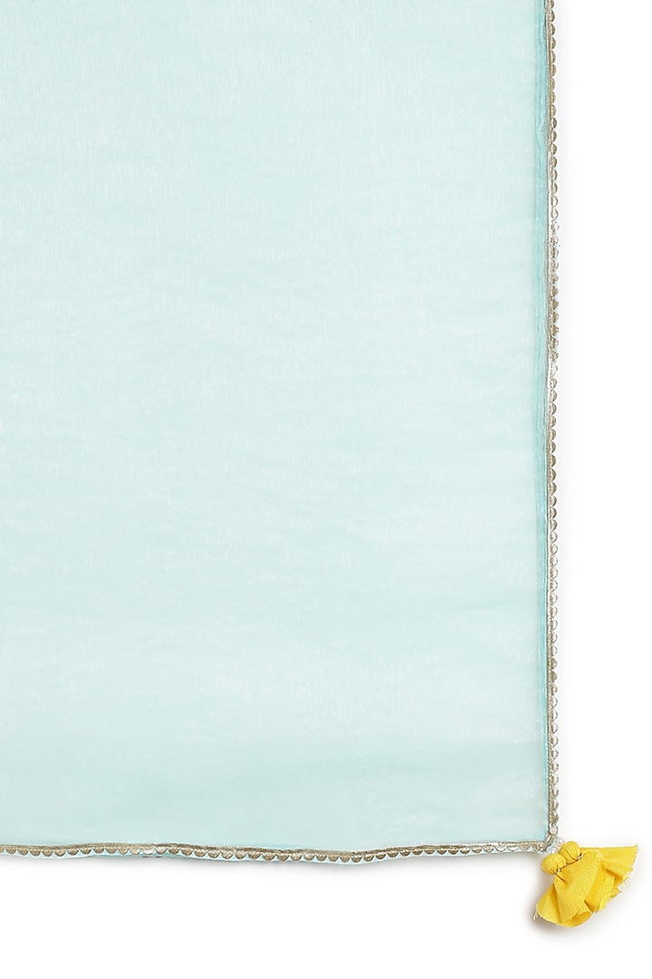 Pink Soft Velvet Floral & Thread Embroidered Kurta Set For Girls by Tiber Taber at Pernia's Pop Up Shop