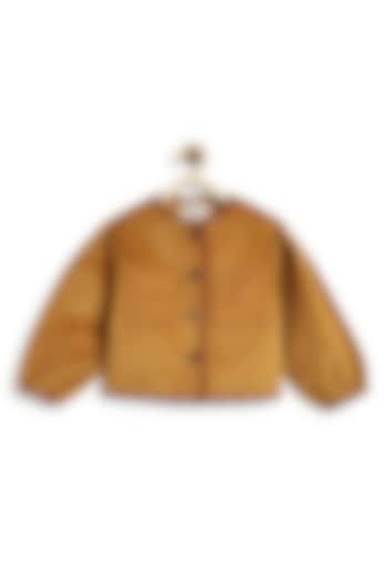 Yellow Corduroy Jacket For Girls by Tiber Taber at Pernia's Pop Up Shop