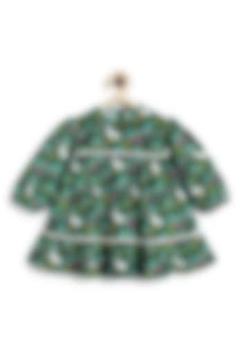 Green Corduroy Dress For Girls by Tiber Taber at Pernia's Pop Up Shop