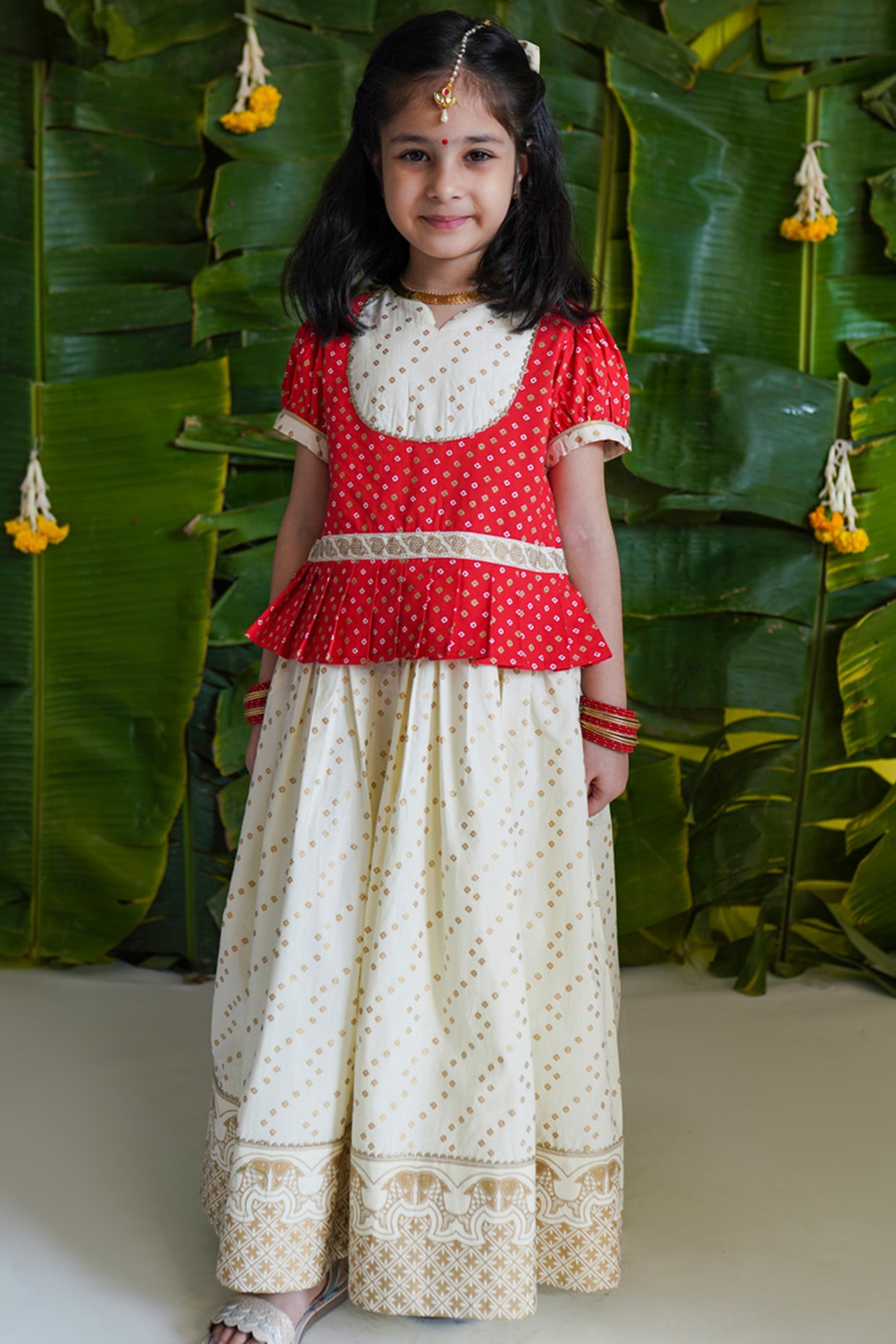 Buy Libas Jaipur- Ladies Pure Cotton Jaipur Traditional Ethnic Handmade  Bandhani and Batik Skirts-Batik with 3 Line Big Bandej (Brown) at Amazon.in