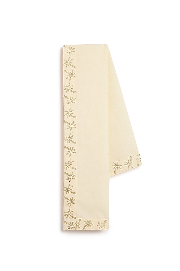 Cream Cotton Angavastram For Boys by Tiber Taber at Pernia's Pop Up Shop